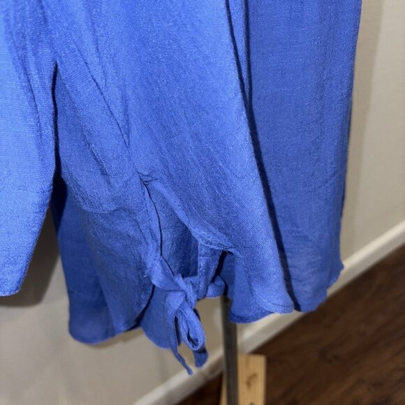 Time & Tru Women 2XL 16/18!Blouse Top  Button Down Roll Tab - Picture 5 of 9